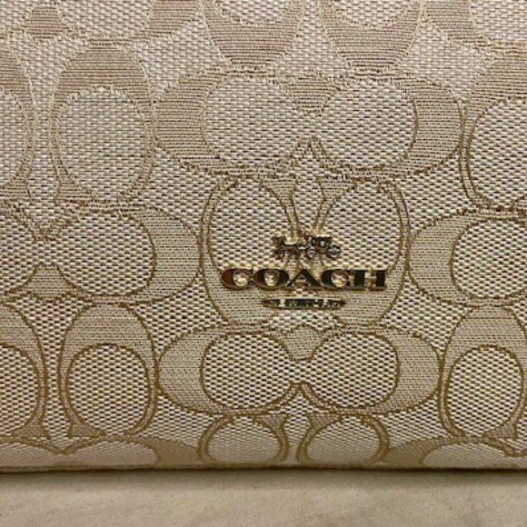 Coach Purse Bag Light Khaki Chalk Small Dufflette NWTs SIG Classic Beauty - Picture 5 of 12